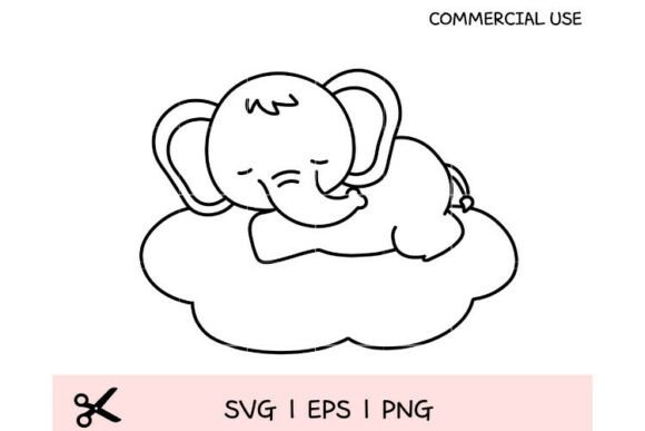 A Brand Designer's Review of the Baby Elephant on Cloud SVG Graphic