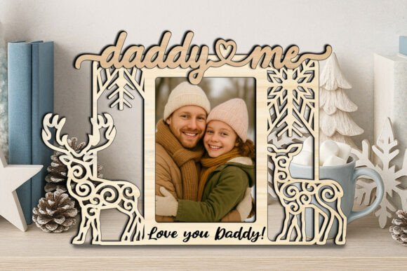 Deer Couple SVG Christmas Daddy Me Photo: A Laser Engraving Gem