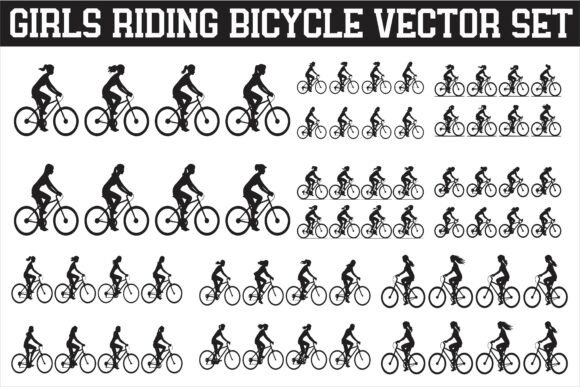 Dynamic Cyclist Graphics for Handmade Crafts & Creative Business