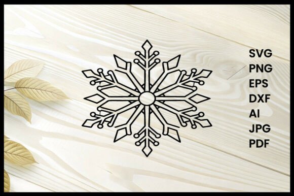 Explore Snowflake Line Art Design for Crafts and Graphics