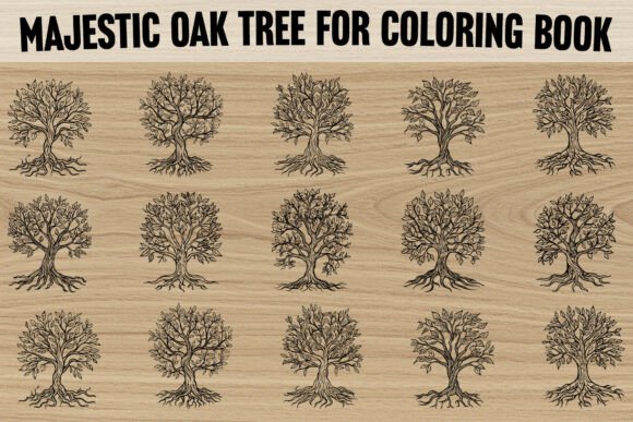 Majestic Oak Tree Outline Collection Review