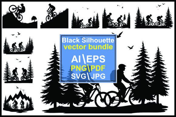Mountain Biking Vector Silhouette: A Closer Look