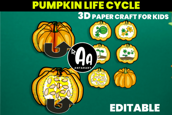 Pumpkin Life Cycle 3D Craft: A Graphics Gem for 1St Grade