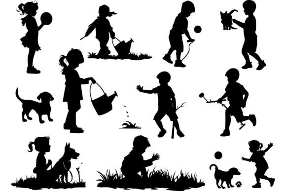Review: Kids Playing Silhouette SVG Set for Creative Graphics