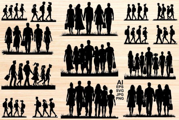 Review: Silhouette Group of Walking People Graphics