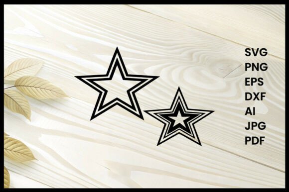 Star Line Art Design: A Versatile Graphics Asset for Crafts