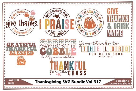 Thanksgiving SVG Bundle Vol-317: A Closer Look
