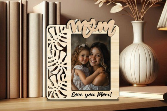 Tropic Mom Photo Frame: A Laser Engraving Graphics Gift