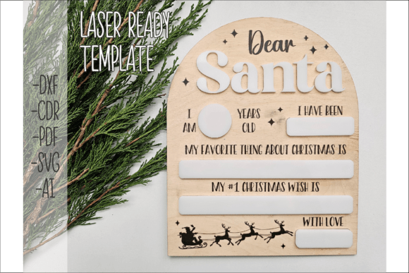 Winter Amp SVG Dear Santa Sign: A Laser Cut Delight